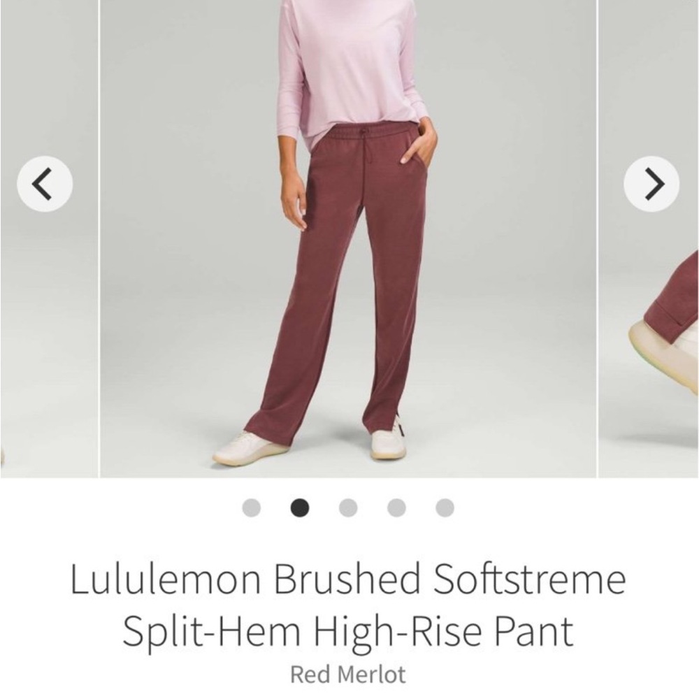 Lululemon brushed softstreme slim leg pant